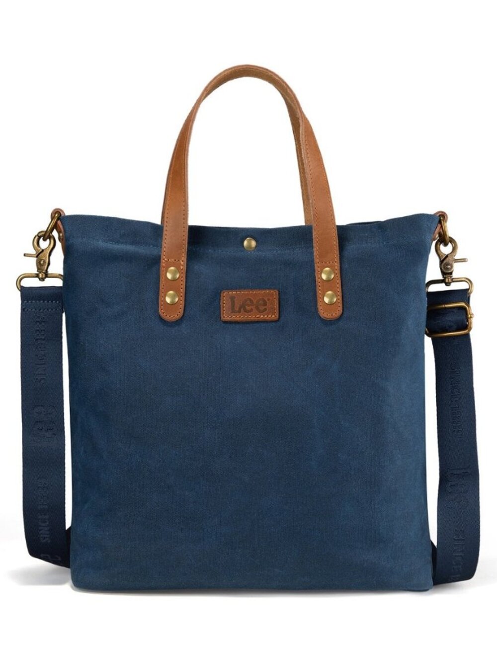 Lee Blue Washed Canvas Tote Bag